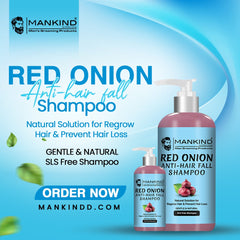 Red Onion Anti-Hair Fall Shampoo - Natural Solution for Hair Regrowth & Prevents Hair Loss