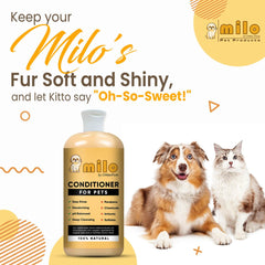 Milo Pet Conditioner – Nourishes Hair, Control Hair Fall, Prevent Itchiness, Gives Shiny Hair & Long – lasting Freshness 250ml