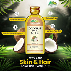 Coconut Oil For Hair & Skin – Antiseptic Moisturizer & Supports Hair Nourishment