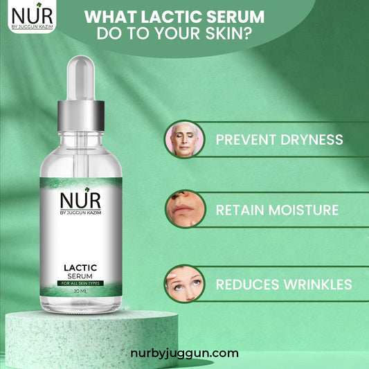 Nur Lactic Acid Serum – Exfoliates Skin, Fade Scars, Fine lines, Wrinkles & Boosts Collagen Production