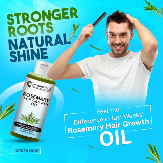 Rosemary Hair Growth Oil - Rejuvenates Hair Follicles to Boost Hair Growth, Detangles Hair & Repair Damaged Hair