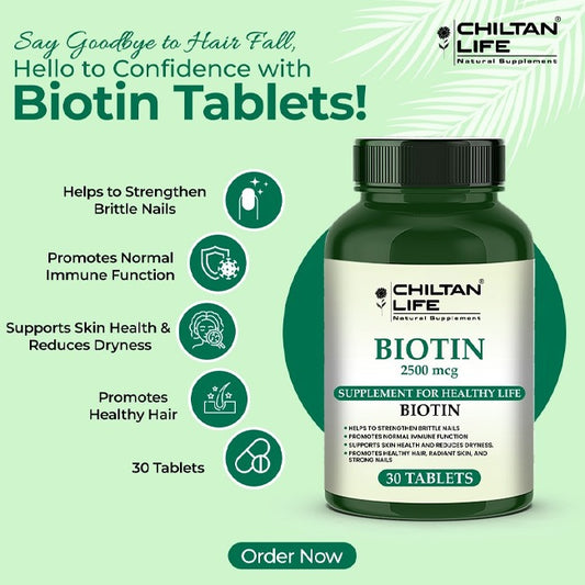 Biotin - 30 Tablets (2500mcg)