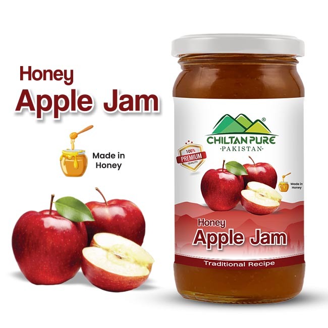 Apple jam / سیب جام / Natural Apple Spread / Glass packaging / 630gm