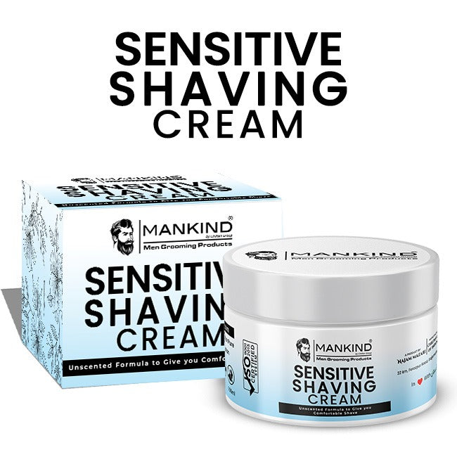 Sensitive Shaving Cream - Provides Smooth Razor Glide, Soften Facial Hair & Reduce Irritation Post Shaving
