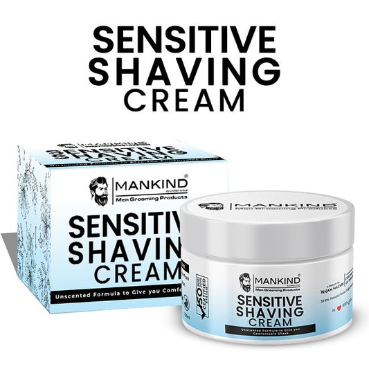 Sensitive Shaving Cream - Provides Smooth Razor Glide, Soften Facial Hair & Reduce Irritation Post Shaving