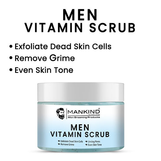 Men Vitamin Scrub – Exfoliates Dead Skin Cells, Remove Grime, Unclog Pores & Promotes Better Shave 100ml