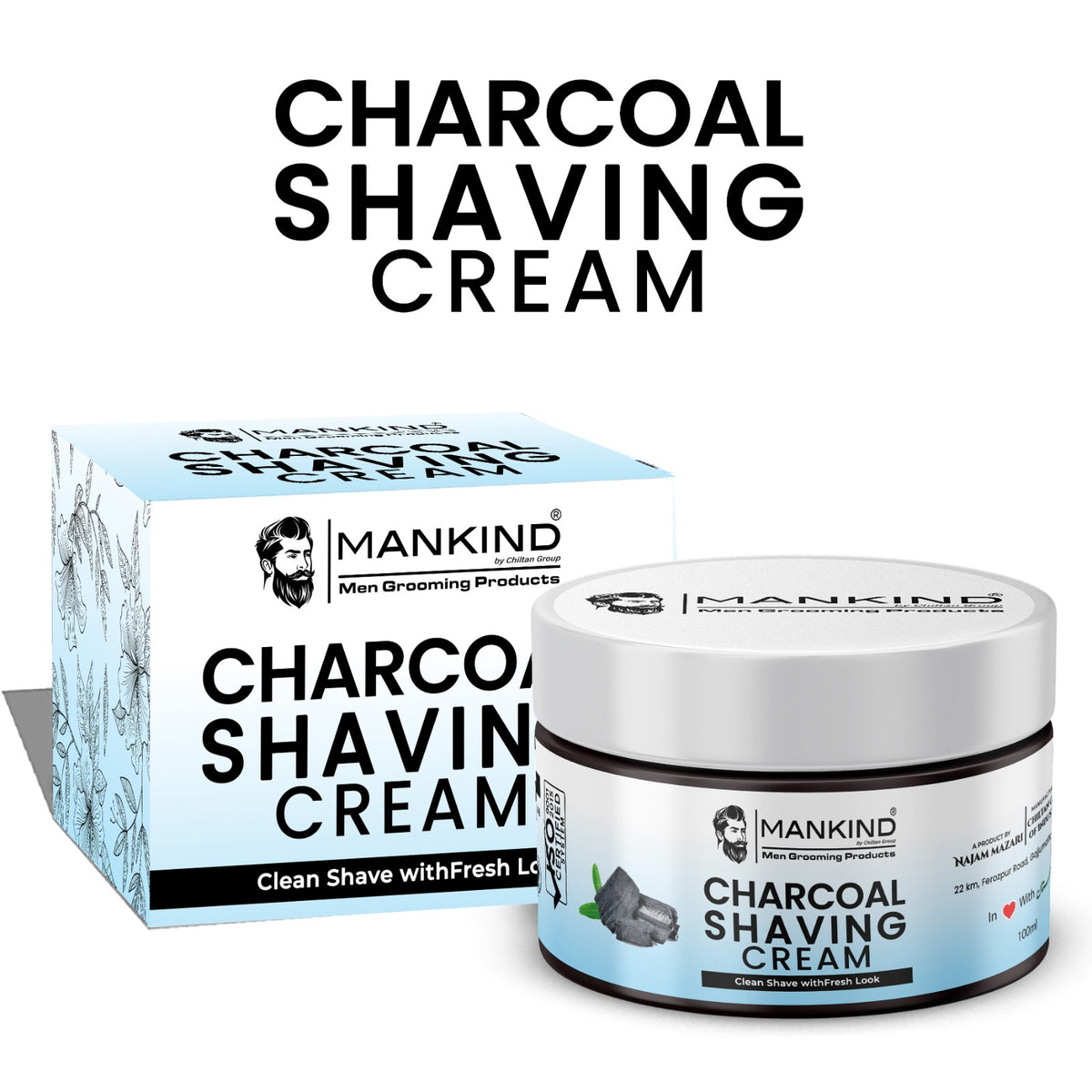 Charcoal Shaving Cream - Absorbs Impurities & Toxins & Gives Smooth Razor Glide