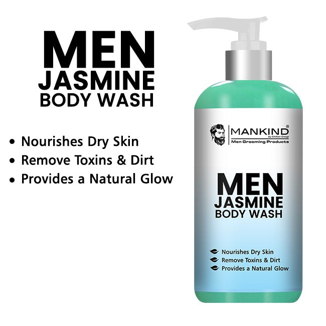 Men Jasmine Body Wash – Nourishes Dry Skin, Remove Dirt & Toxins, Enhances Body’s Natural Glow & Provides a Deep, Effective Clean 250ml