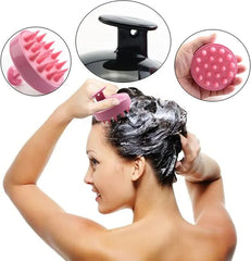 Silicon Head Scalp Massage Brush Shampoo Massager Brush with Soft Silicone Bristles For All Type Of Hairs Straight Curly Wet Dry For Men Women Children