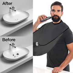 Beard Trimming Apron with Mirror Grip