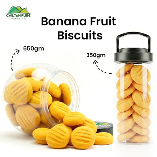 Banana Fruit Biscuit Cookies / Made With Organic Desi Butter, Bakery Biscuit
