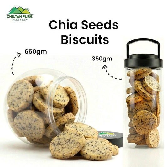 Chia Seed Biscuits Cookies / Made With Organic Desi Butter, Bakery Biscuit