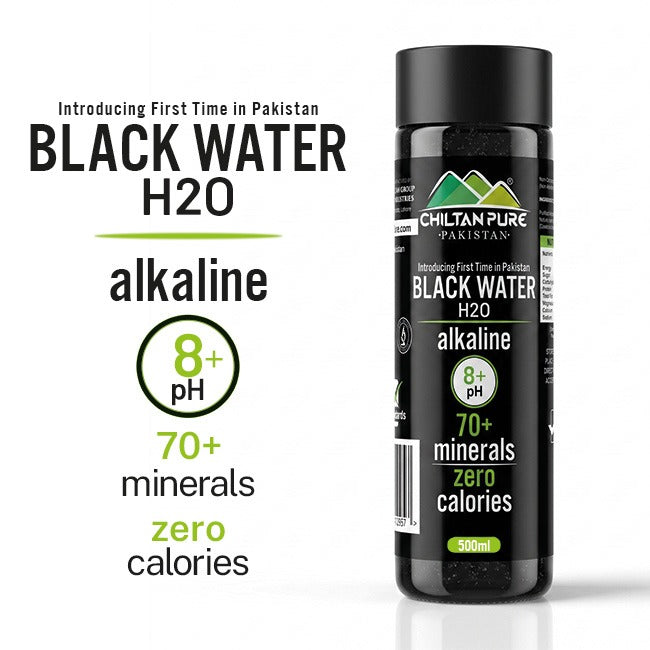 Black Water (DRINK) H₂O / Alkaline Water 8+ph / 70+ Minerals / Zero Calories
