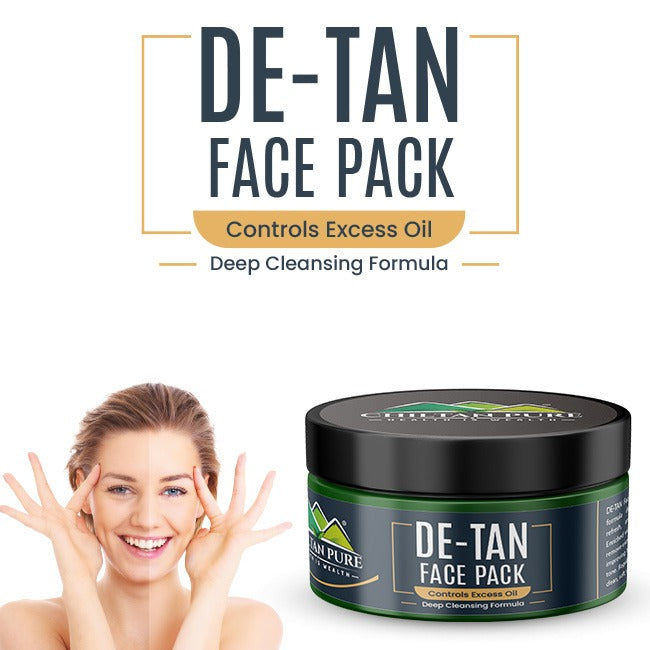 De – Tan Mud Mask – Exfoliates Dead Skin Cells, Minimizes Pores, Removes Stubborn Tan, Dirt & Impurities