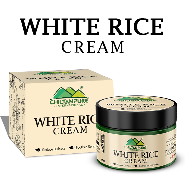 White Rice Cream – Improves Skin Texture, Gentle Exfoliant, Makes Skin Glowy, Soothes Sunburn & Irritation