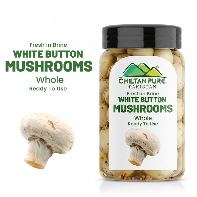 Whole White Button Mushrooms / ہول وائٹ بٹن مشروم / Safed Button Mushroom Whole