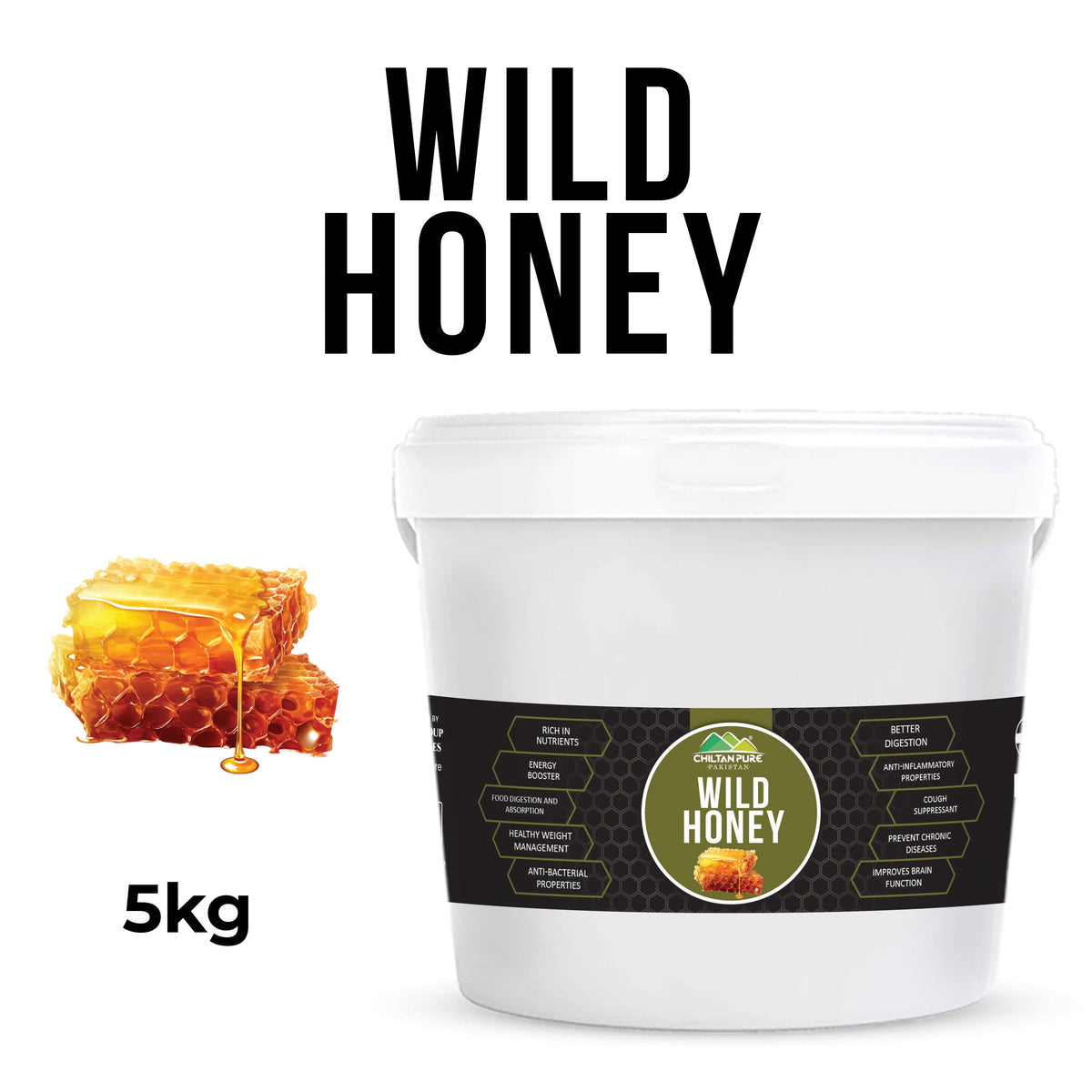 Wild Honey  5kg Institutional Bulk For HORECA Family, Hotels, Restaurants, Catering ,Cafes