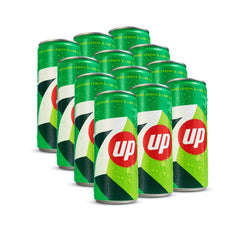 7UP LEMON SLIM CAN 250ML-CARTON 250ML X 12 - MamasJan Grocery