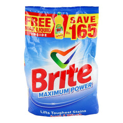 BRITE MAXIMUM POWER WASHING POWDER FREE MAX LIQUID 2KG Default Title - MamasJan Grocery Nonfood