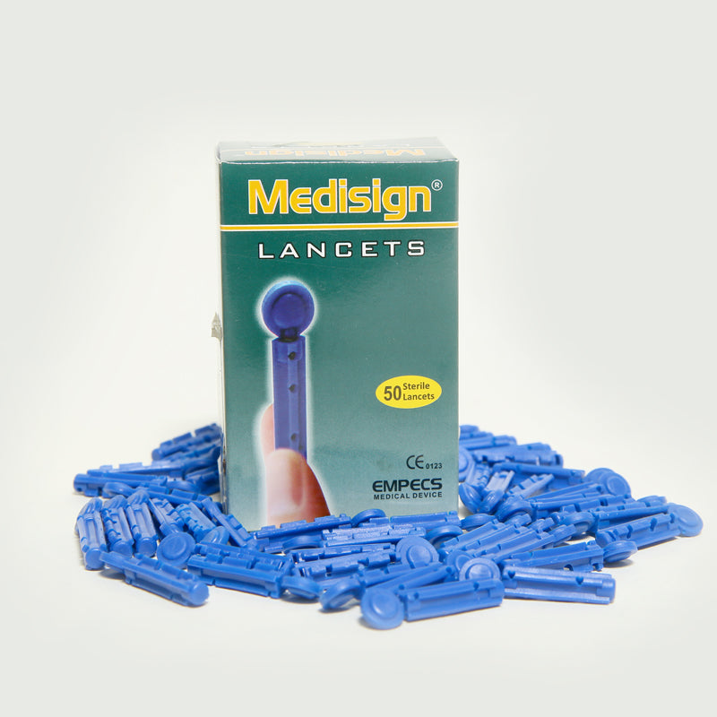 Medisign Blood Lancets 50Pcs - The Healthcare Shop Pakistan