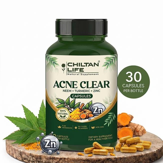 Acne Clear Capsule 100% Natural Acne Clear Tablets 30 Per Bottle 500mg - Mamasjan