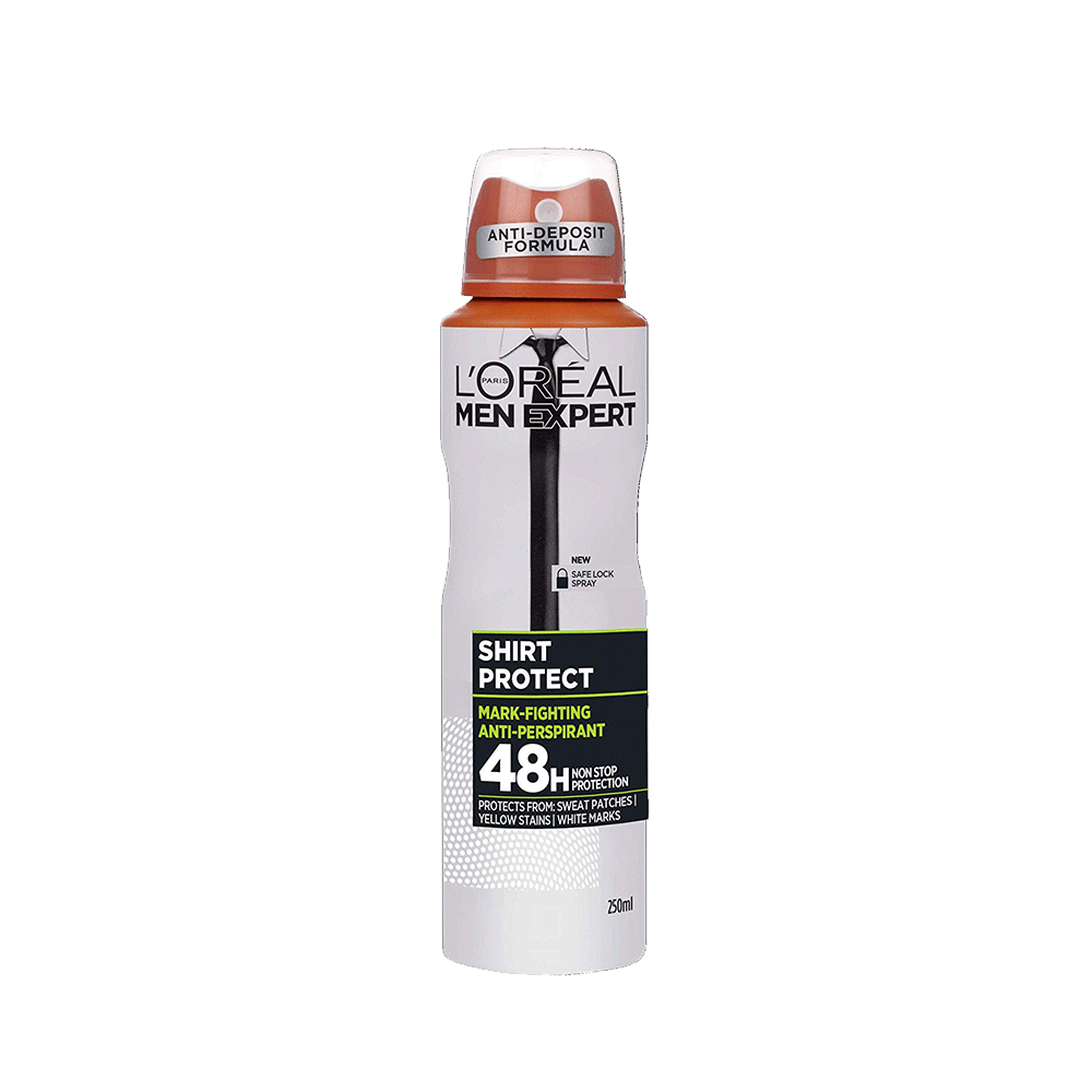 LOREAL MEN EXPERT DEODORANT SHIRT PROTECT REFRESHING 250 ML Default Title - MamasJan Grocery Nonfood