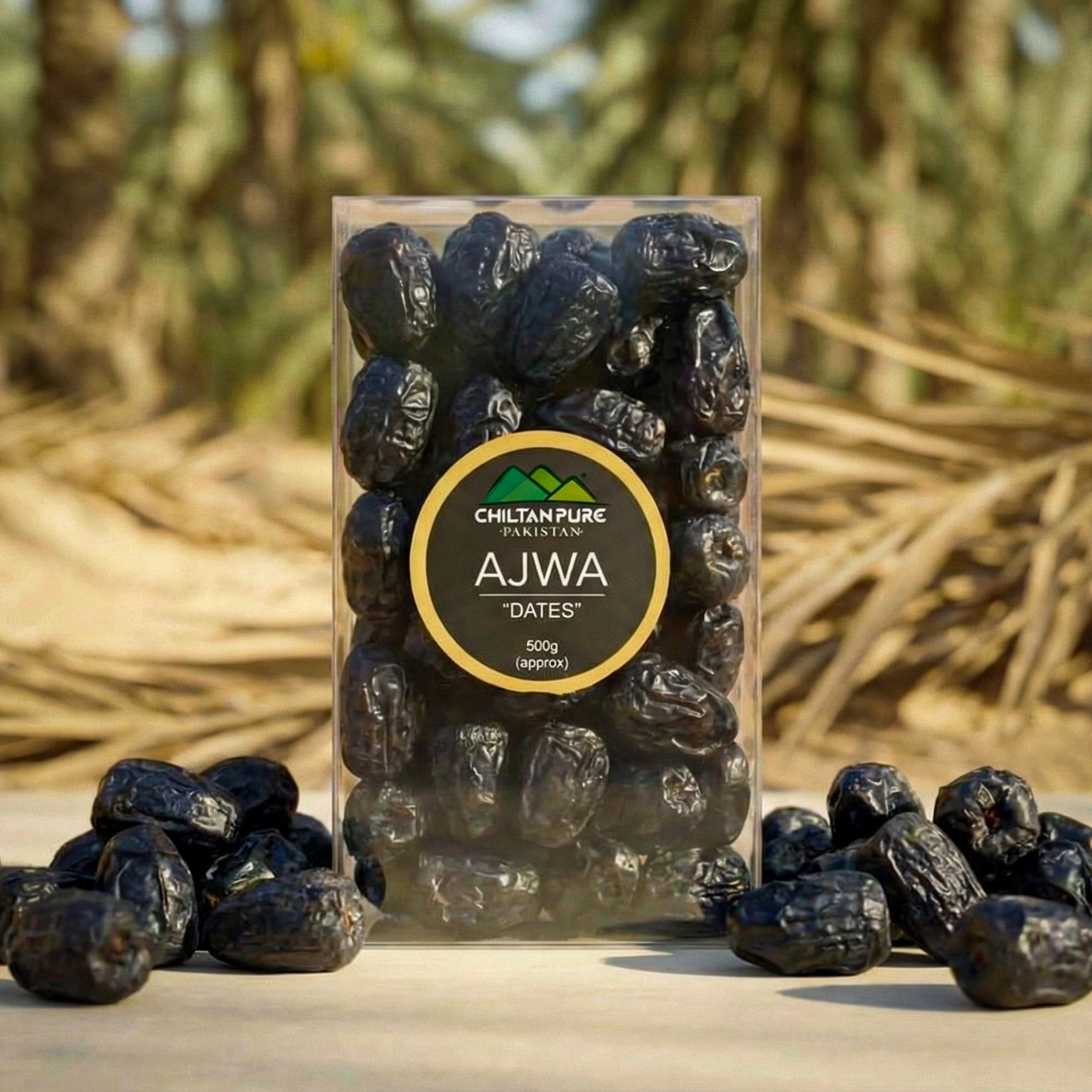 Ajwa Dates / Khajoor / عجوہ کھجور / Nature's Sweet Elegance for Exquisite Taste and Nutritional Delight - ChiltanPure