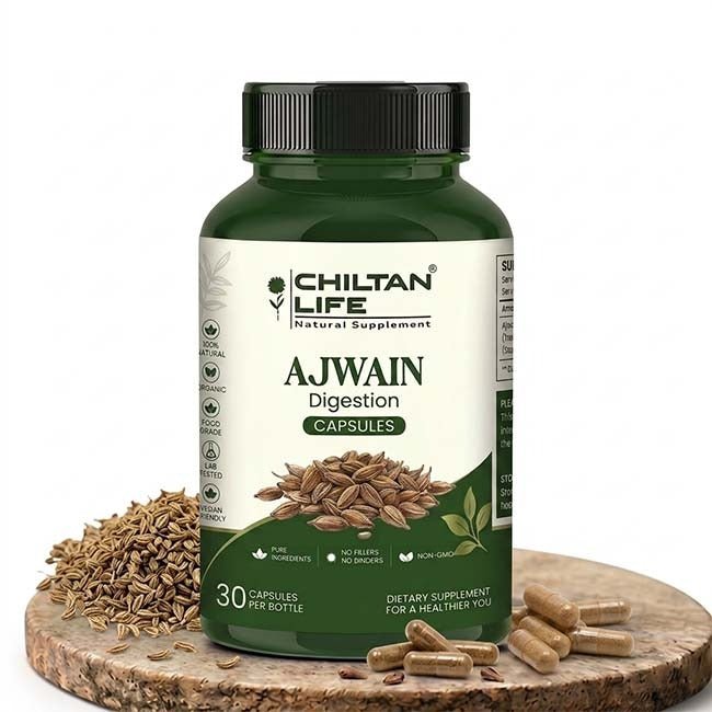 Ajwain Capsule 100% Natural Ajwain Tablets 30 Per Bottle 500mg - Mamasjan