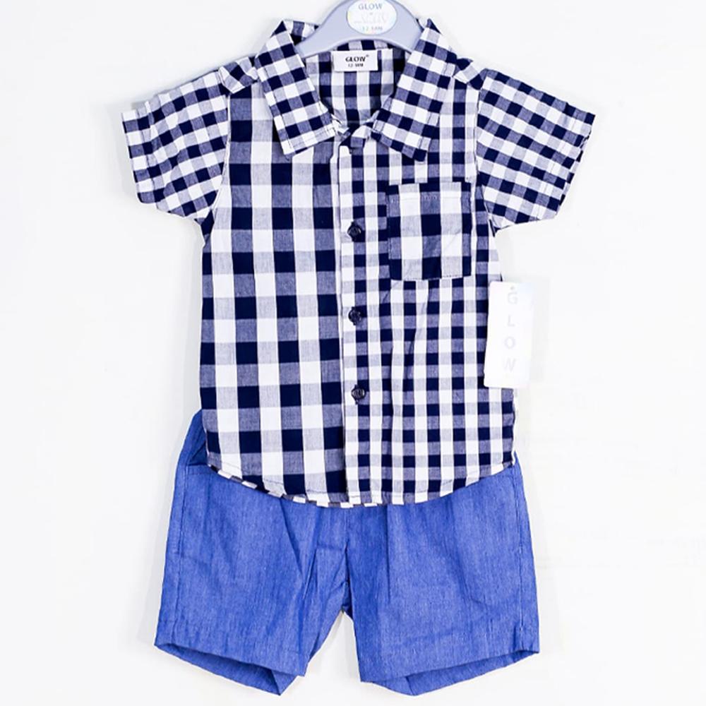 BOYS 2PC KNICKER SUIT MB-32-2-43 MS-20 12-18M Default Title - MamasJan KidsWear