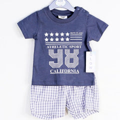 BOYS 2PC KNICKER SUIT MB-32-2-43 MS-20 3-6M Default Title - MamasJan KidsWear