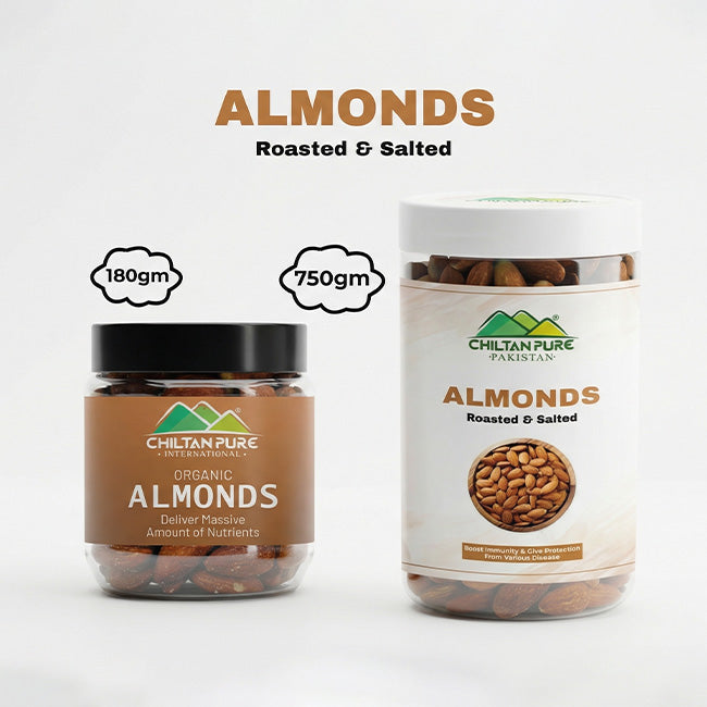 Almond Nuts – High in Fiber & protein, Helps lower blood pressure, Reduce hunger & promotes weight loss – 100% pure organic 180gm