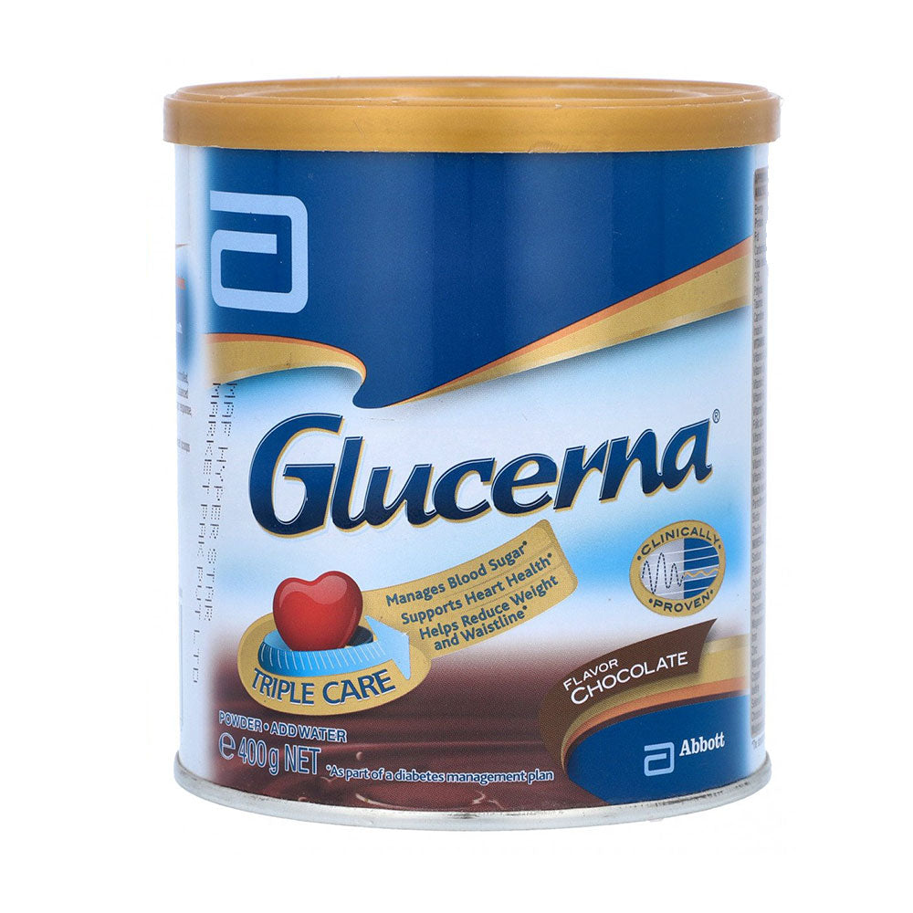 GLUCERNA NUTRITIONAL SUPPLEMENT POWDER CHOCOLATE TIN 400 GM Default Title - MamasJan Grocery