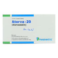 Atorva Tablets 20mg (1 Strip = 10 Tablets)