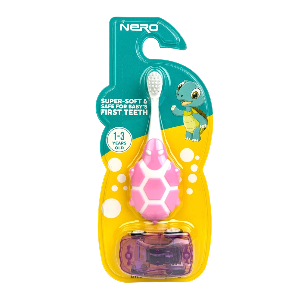 Nero Kids Tooth Brush K509 Pink Turtle Super Soft 1 3 Years Kids