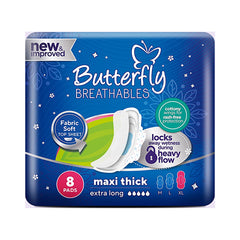 Butterfly Maxi Thick Night Sanitary Pads Extra Long 8Pcs