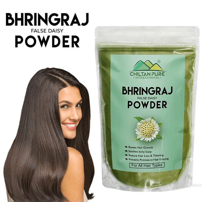 Bhringraj 🍃 Powder [ دریائی بوٹی ] [ Daryai Booti ] [False Daisy] - Boosts Hair Growth, Treats Dandruff, Prevents Hair Loss & Soothes Itchy Scalp
