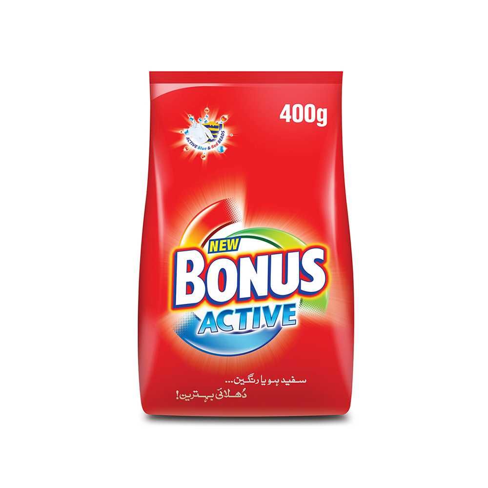 BONUS WASHING POWDER ACTIVE 400 GM Default Title - MamasJan Grocery Nonfood