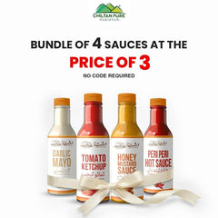 Bundles Of 4 Sauces At The Price Of 3 / Garlic Mayo / Tomato Ketchup / Honey Mustard Sauce / Peri Peri Hot Sauce - ChiltanPure