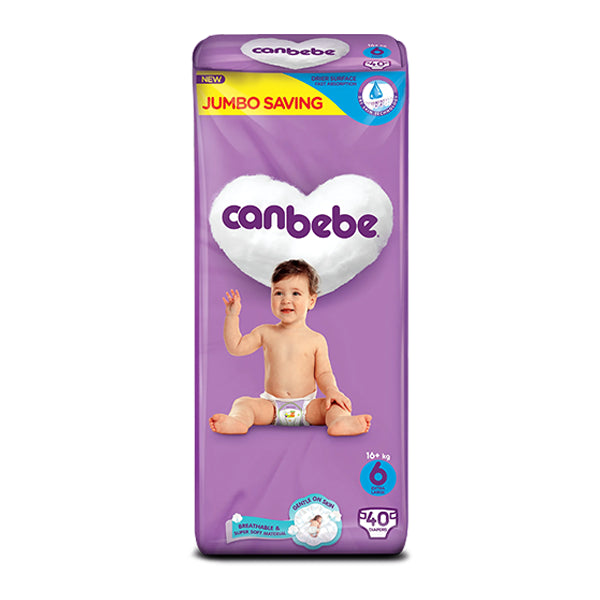 Canbebe Baby Diapers Extra Large Size 6 40Pcs