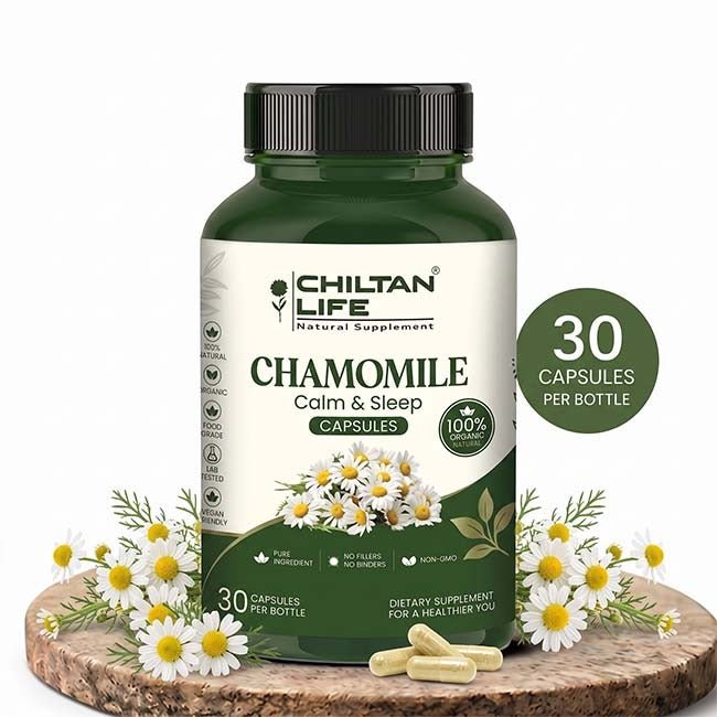 Chamomile Capsule 100% Natural Chamomile Tablets 30 Per Bottle 500mg - Mamasjan
