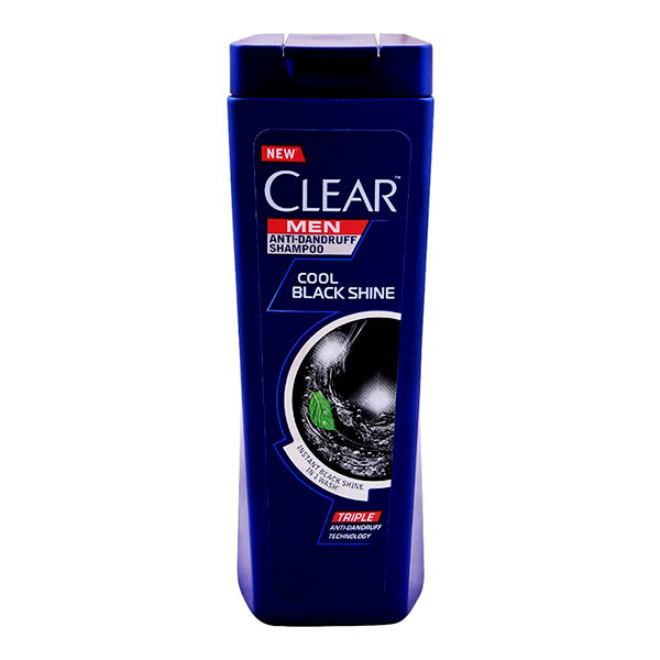 Clear Men Triple Anti-Dandruff Cool Black Shine Shampoo 185ml