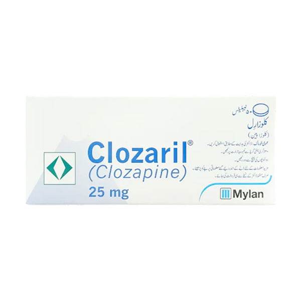 Clozaril Tablets 25mg (1 Box = 5 Strips) (1 Strip = 10 Tablets)