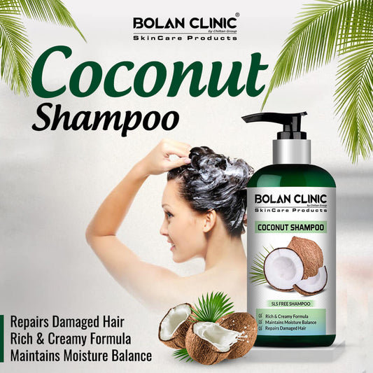 Coconut Shampoo – Rich & Creamy Formula, Maintains Moisture Balance, Repairs Damaged Hair