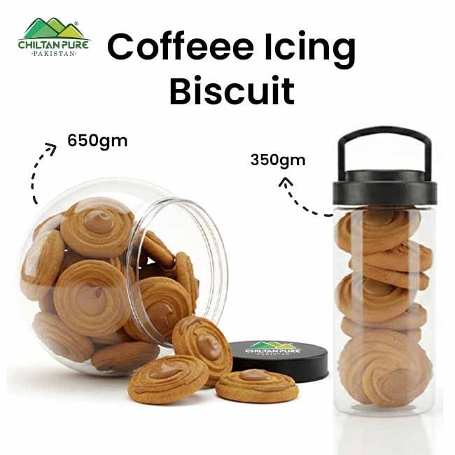 Coffee Icing Biscuit Cookies / Made With Organic Desi Butter, Bakery Biscuit - ChiltanPure