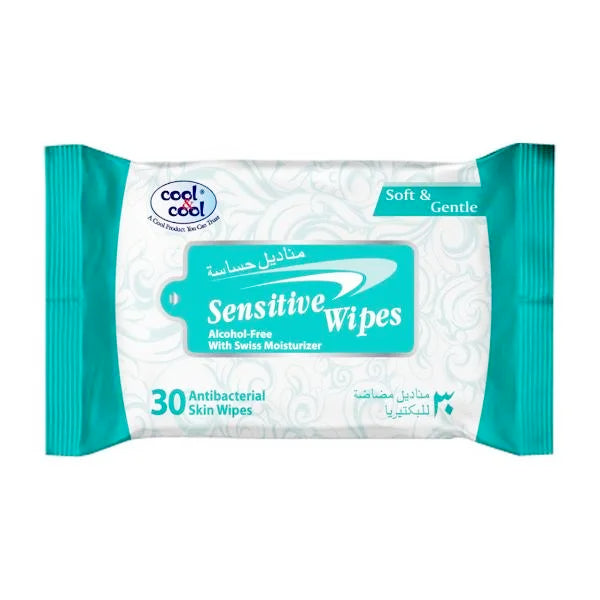 Cool & Cool Sensitive Wipes (1 Pack = 30Pcs)