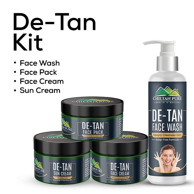 De - Tan Kit - Face Wash / Face Pack / Face Cream / Sun Cream - Mamasjan