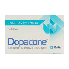 Dopacone Tablets 75/18.75/200mg (1 Box = 2 Strips) (1 Strip = 7 Tablets)