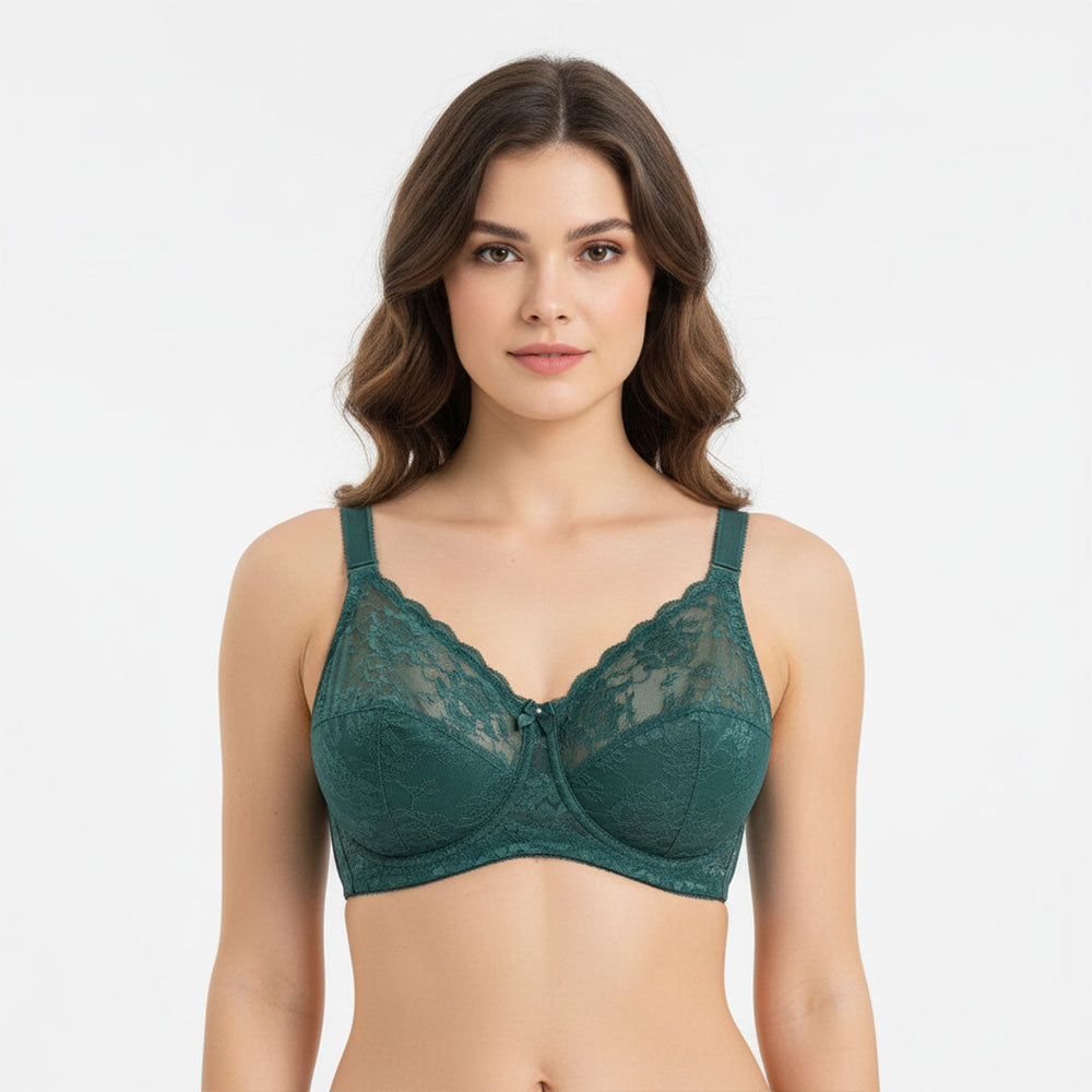 Dourine League Bra - D/GREEN 004 46 / F - MamasJan Lingerie