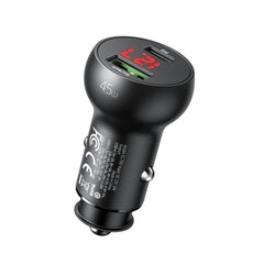 45W Car Charger with Digital Display Default Title - MamasJan Phone & Accessories