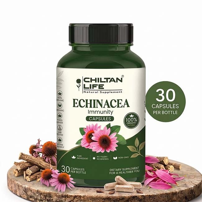 Echinacea Capsule 100% Natural Echinacea Tablets 30 Per Bottle 500mg - Mamasjan